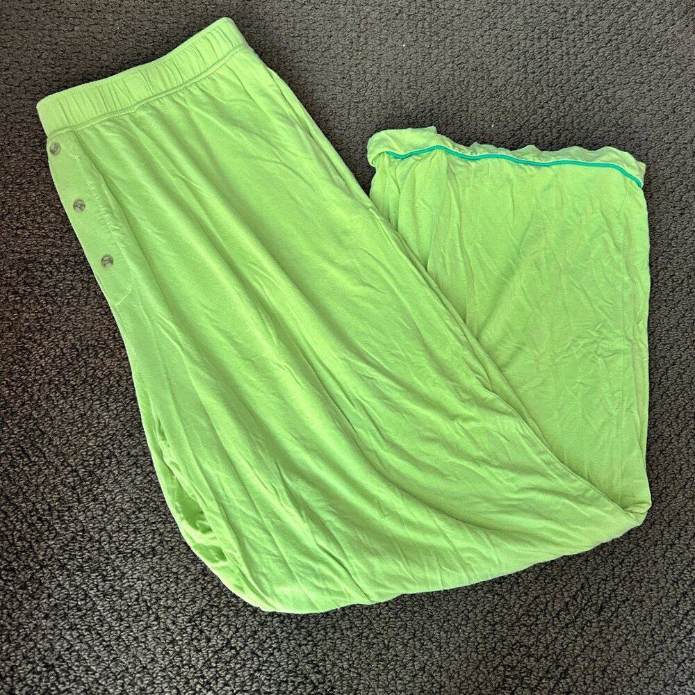 Anthropologie Lime Briar Piped Pajama Shirt and Pants - SZ XL - Picture 4 of 6